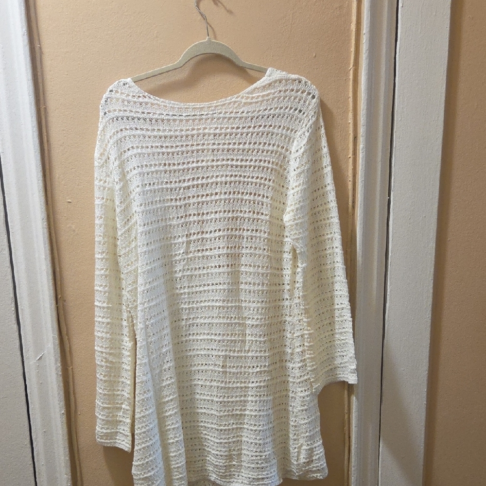 Cream Knit Cover Up Xl. Brand New Never Worn Great For Vacation.